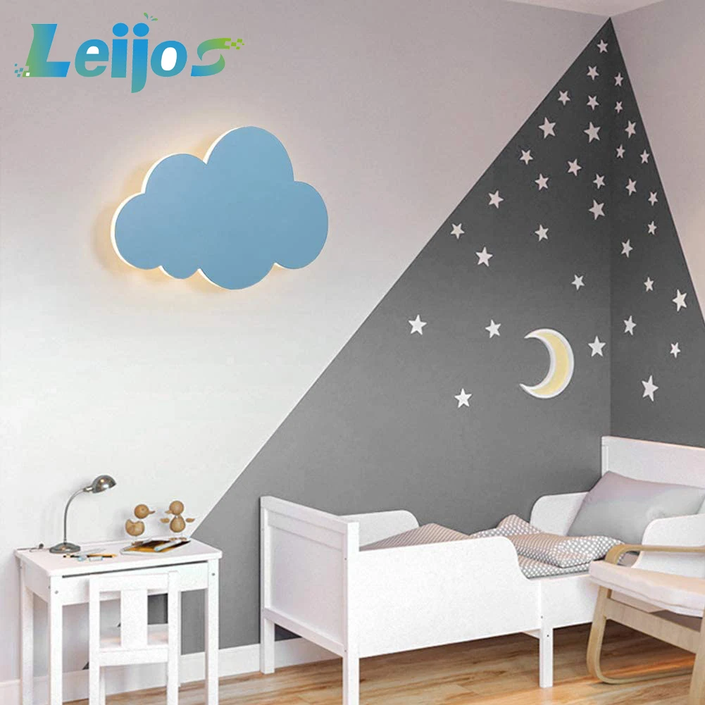 Cloud Shape Modern Wall lamp, Indoor Led Wall Lighting,For Children's Room,Living room,Bedroom,18W Dimmable, Acrylic,Blue/White