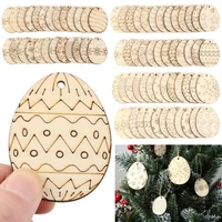 embellishments diy crafts natural wooden hanging ornaments easter decorations easter wood chips unfinished easter eggs