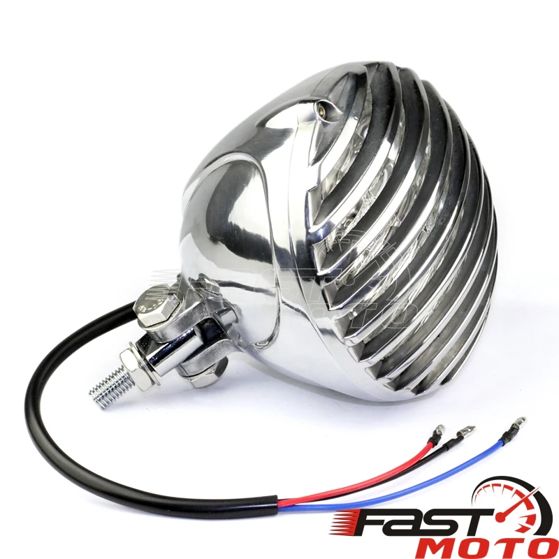 

Мотоциклетная фара-гриль 5 дюймов для Yamaha Virago XV 250 500 535 700 750 Harley Softail Springer Cafe Racer Club