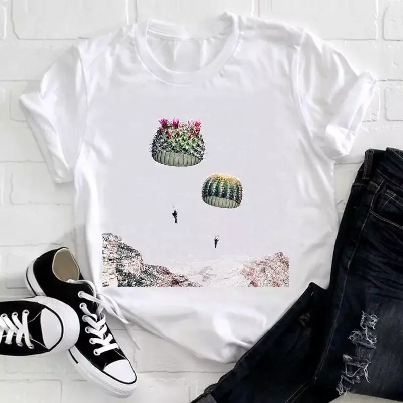 

New2022 2021 Feather Bird Short Sleeve Printing Spring Fashion Lady Clothes Print Tshirt Female Tee Top Ladies Graphic T-shirt