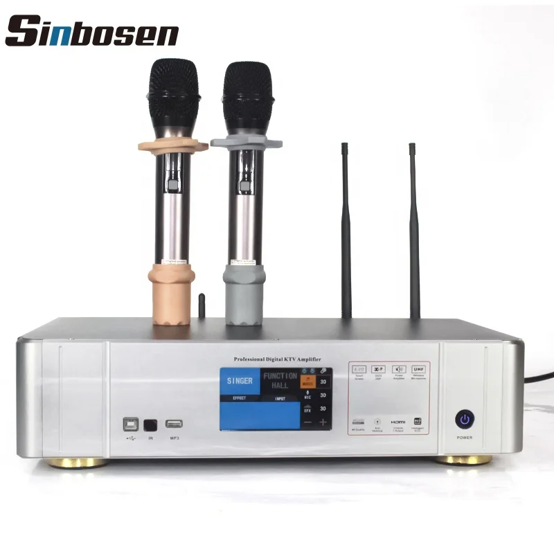 

Sinbosen портативный эффективный беспроводной микрофон, профессиональный ktv караоке плеер, усилитель мощности