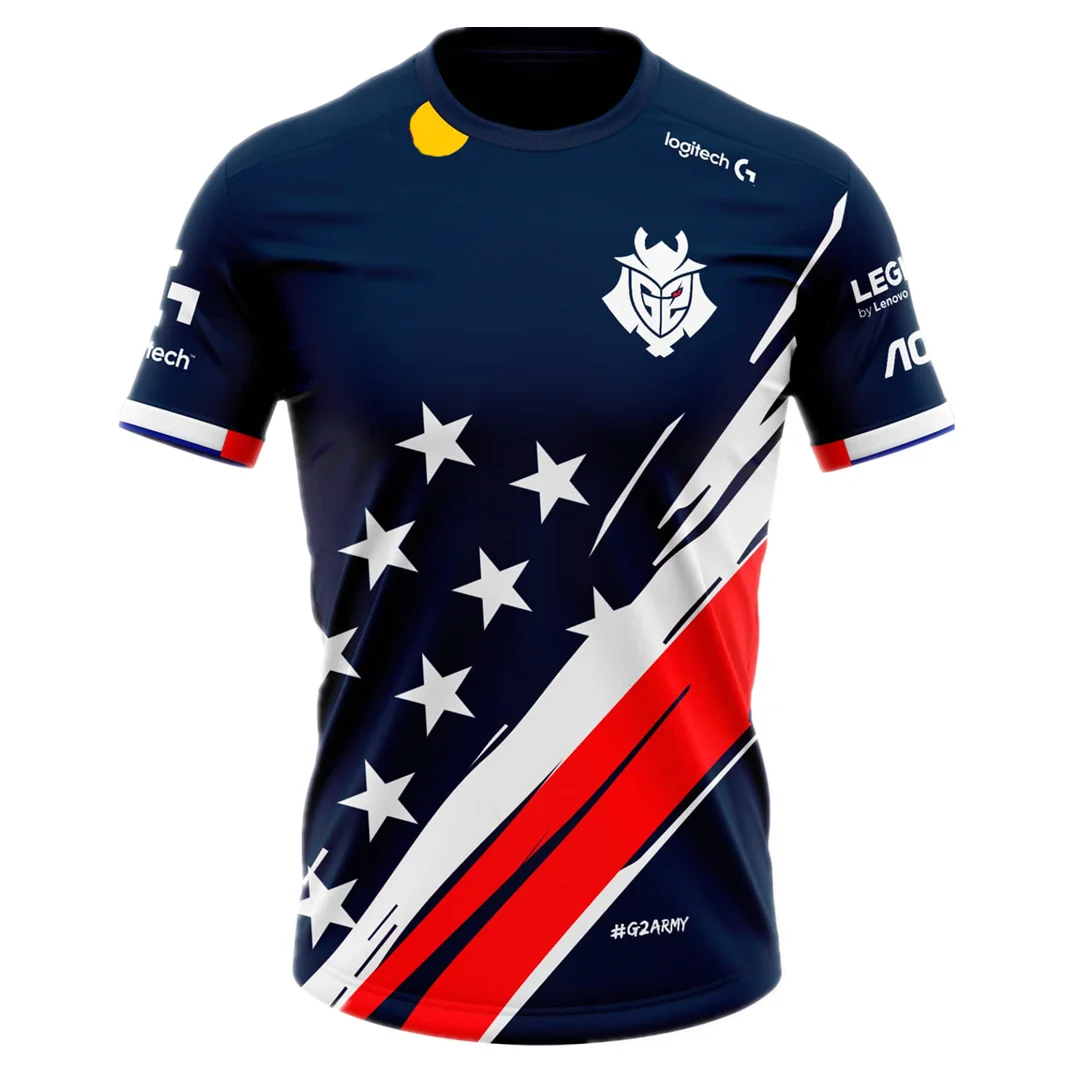 

League of Legends G2 Esports Uniform Shirt G2 Spain Team Jersey 2022 New G2 National Team Jersey G2 Esports Supporter T-shirt