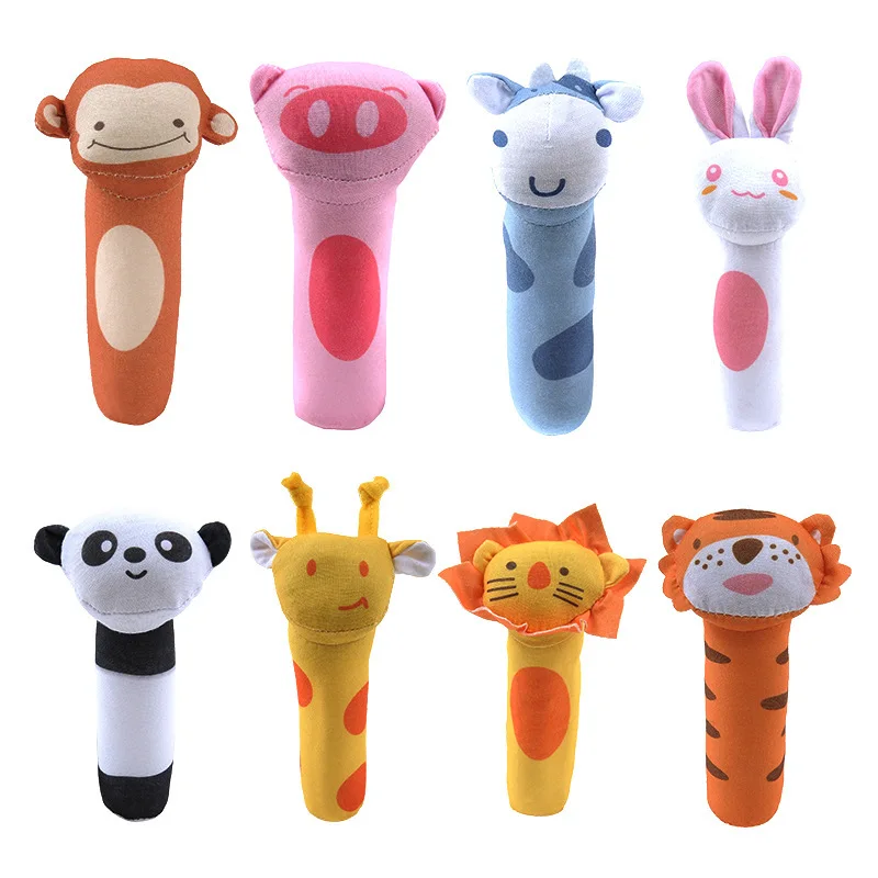 

Newborn Baby Toys 0-12 Months Cartoon Animal Baby Plush Rattle Mobile Bell Toy Infant Toddler Early Educational Toys