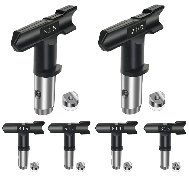 

6Pcs Spray Tips For Airless Paint Sprayer, Reversible Spray Tip Airless Paint Nozzles Set