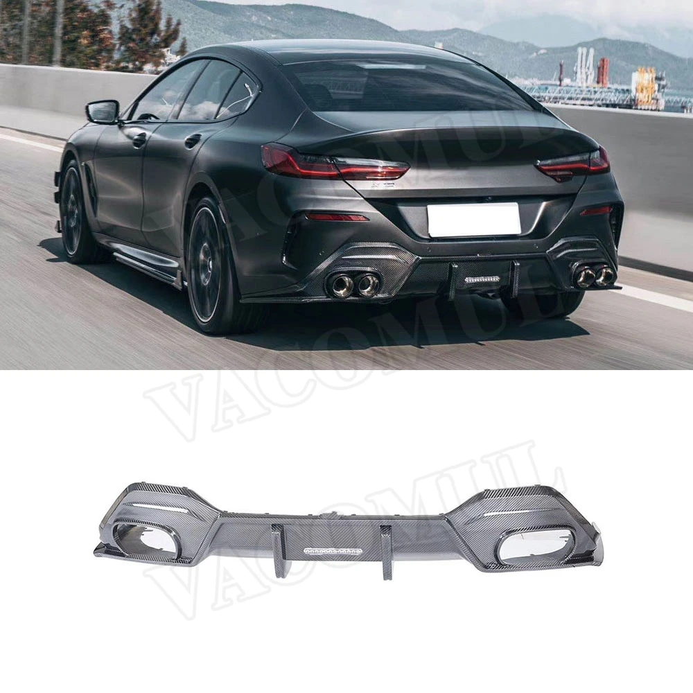 

Dry Carbon Fiber Rear Lip Diffuser Apron Spoiler For BMW 8 Series 840i G14 G15 G16 2019 2020 Car Back Bumper Guard