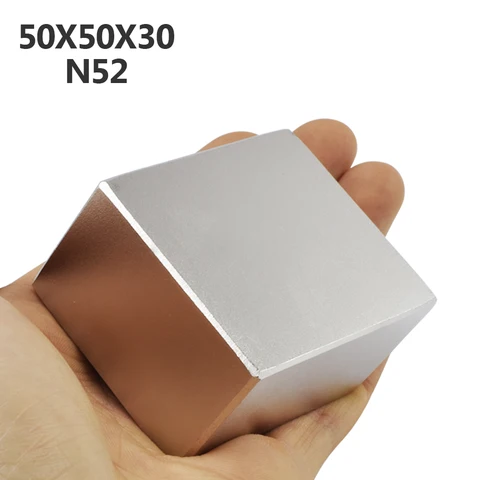 1 шт. N52 50x50x30 мм блок сильный неодимовый магнит 50*50*30 мм постоянный супер мощный магнит квадратный редкоземельный Магнитный