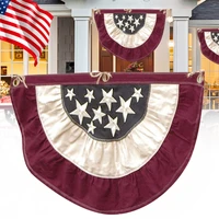 76x48cm usa pleated fan flag independence day decorations patriotic vintage banner patriotism memorial day 2022