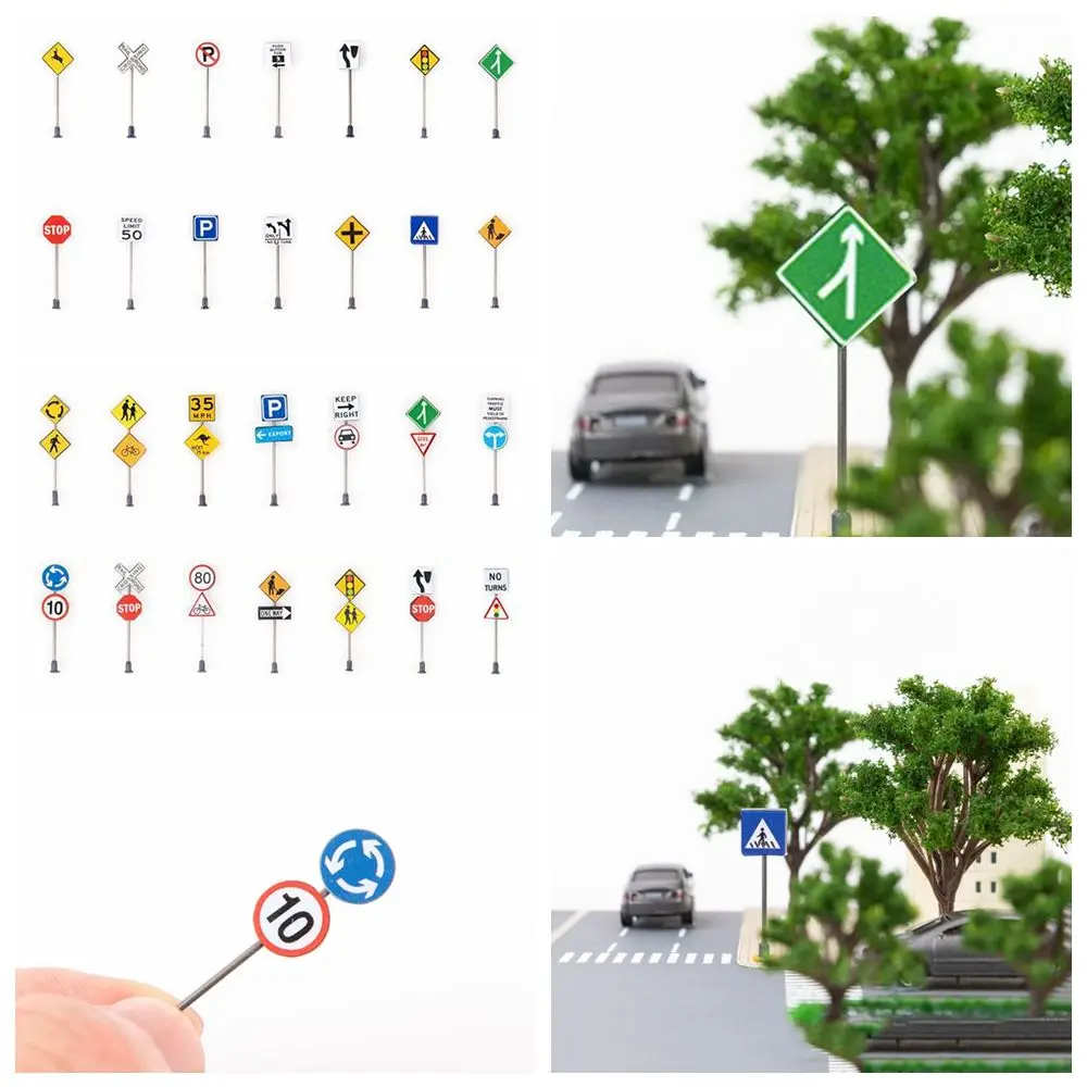 

Accessories Handmade DIY Material Crafts Mini Traffic Signs Micro Landscape Sand Table Model Scale Model