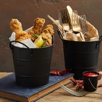 creative mini ice bucket french fries storage bucket for restaraunt home black food snacks container organizer kitchen gadgets