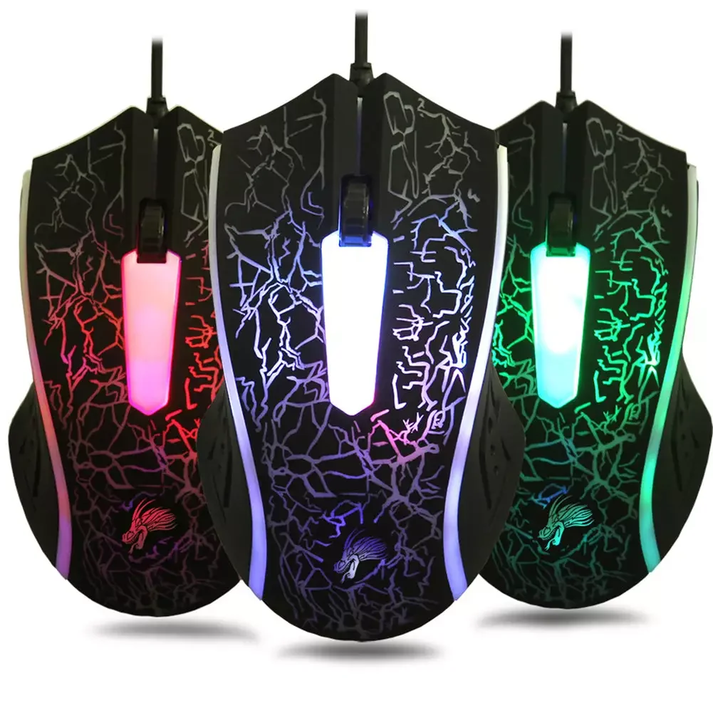 

2400dpi Colorful LED Computer Gaming Mouse Professional Ultra-precise For Dota 2 LOL Gamer Mouse Ergonomic USB Wired Mouse