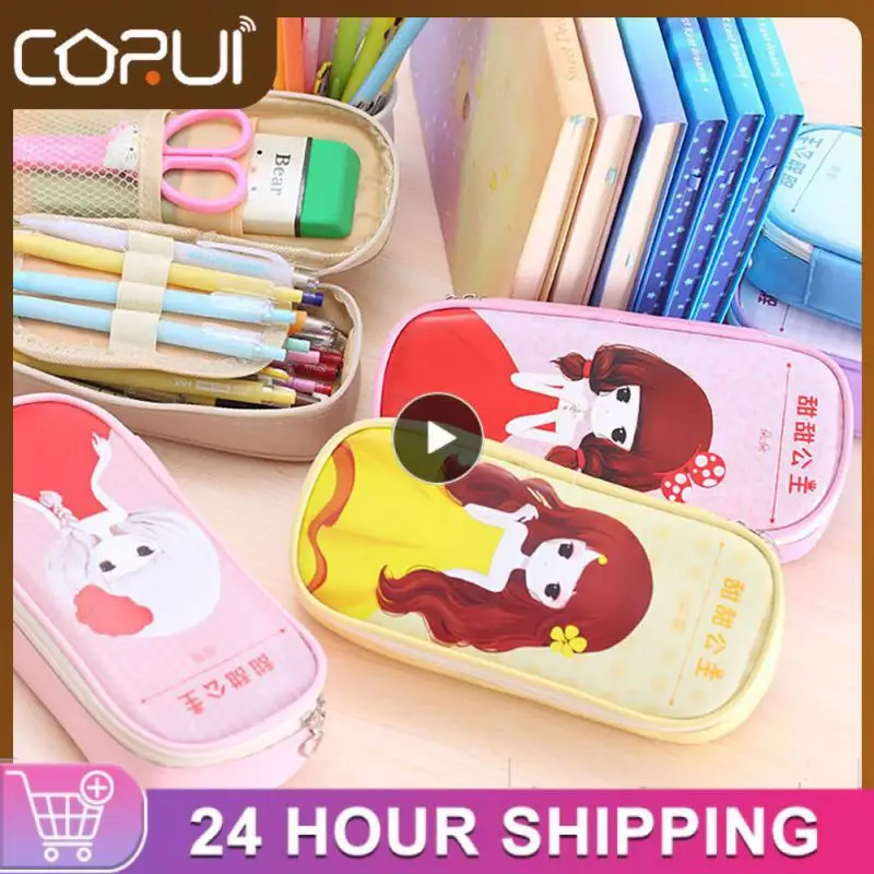 

Cartoon Pencil Case Multifunctional Stationery Bag PU Pencil Case Student Storage Pencil Bags Office Supplies Stationery