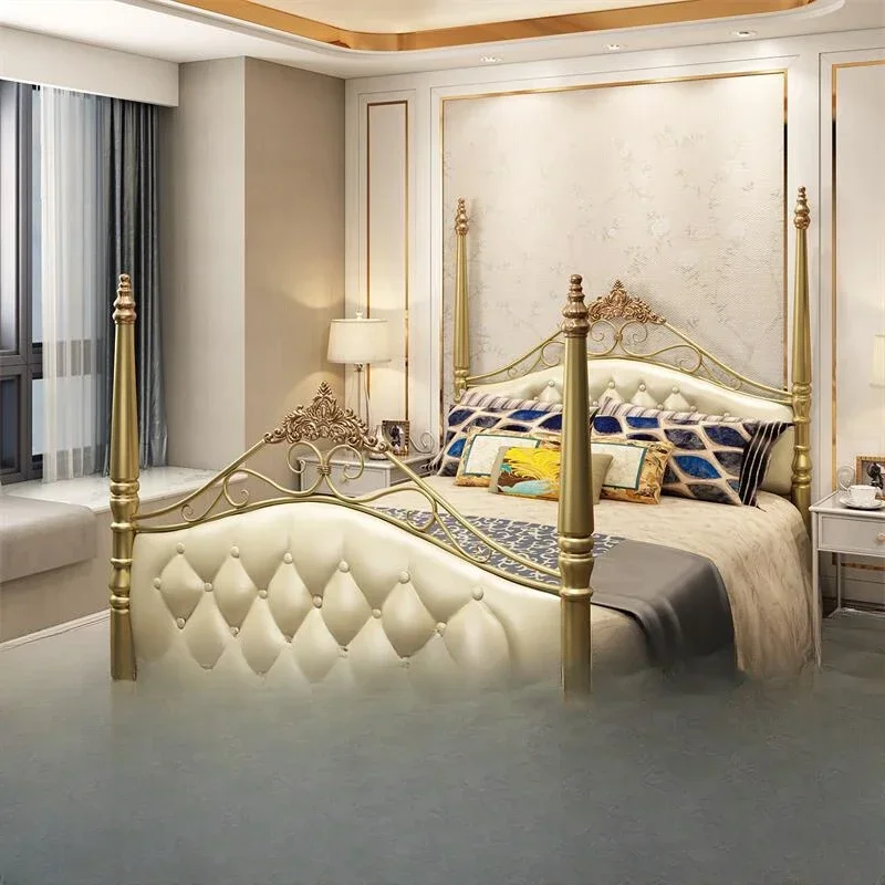 Железная арт-кровать 1 8 м 5 винтажная принцесса uble Роскошная железная рама класса