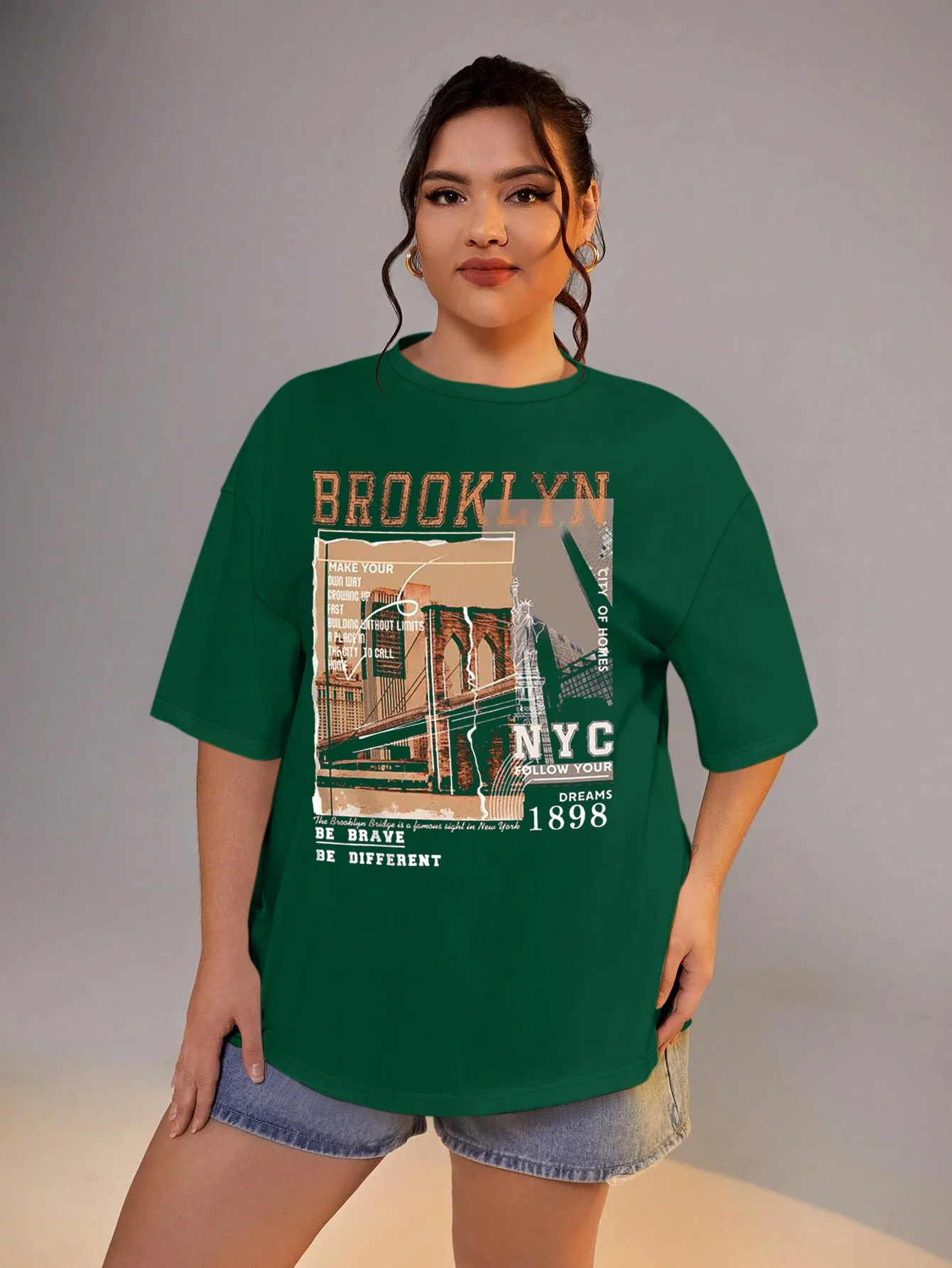 Женская летняя футболка с коротким рукавом большие размеры