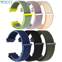 wocci nylon sport watch band 18mm 20mm 22mm quick release watchband for men women washable bracelet with hook and loop fastener