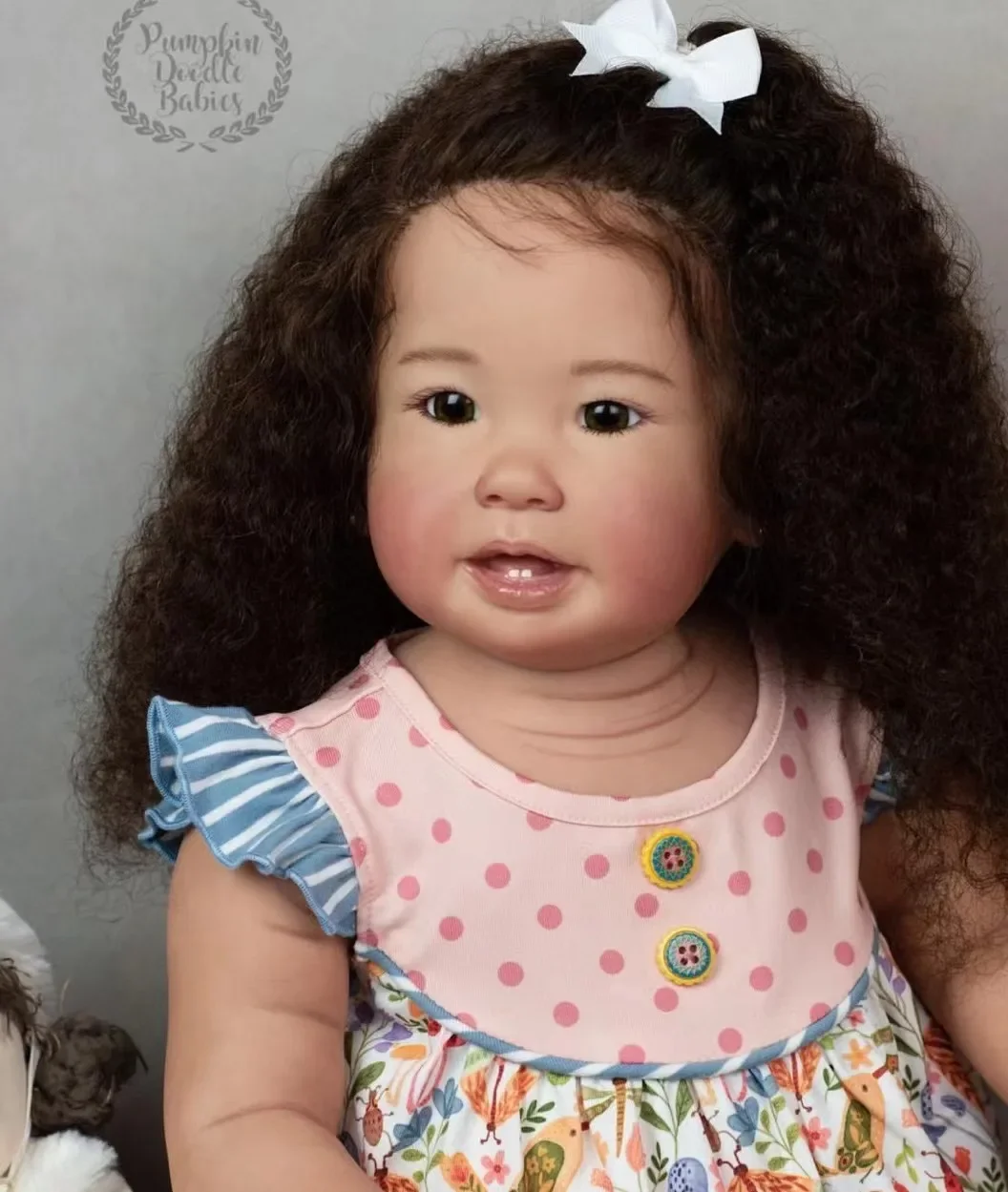 DLS индивидуальная ограниченная поставка 28 дюймов Reborn Baby Teegan с длинными вьющимися