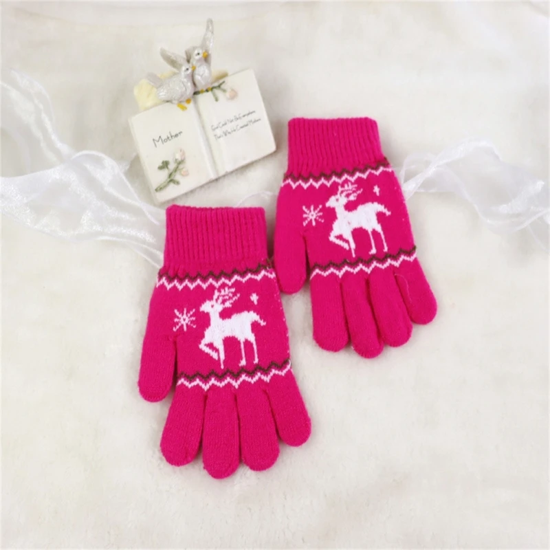 

Deer Gloves Knitted Gloves for Kids Warm Comfortable Winter Accessories
