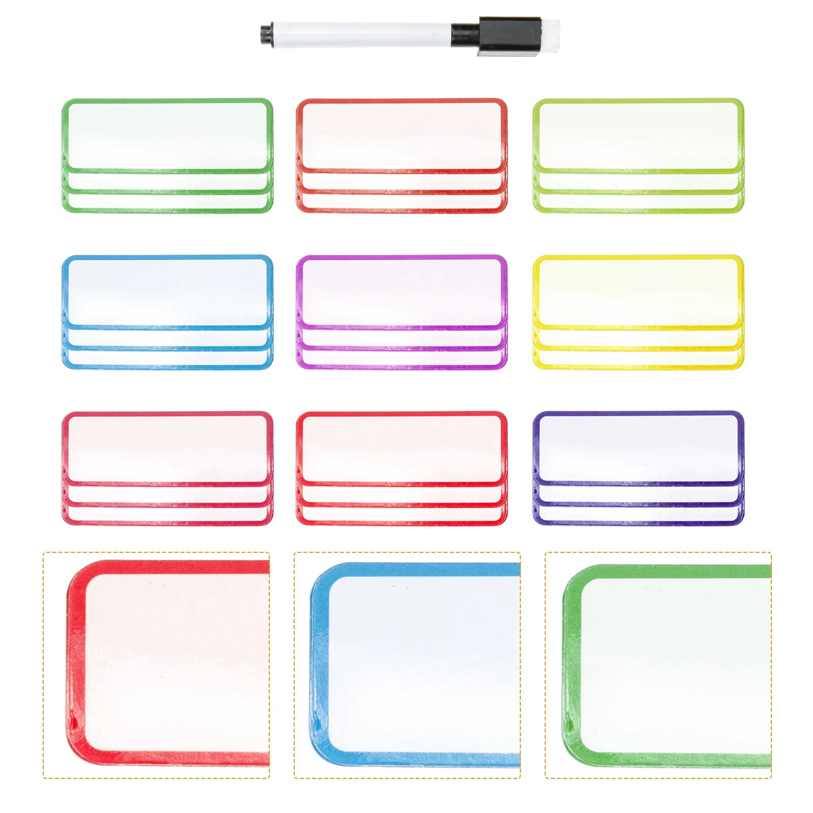 

1 Set of Magnetic Name Tags for Classroom Magnetic Dry Erase Labels Writing Stickers