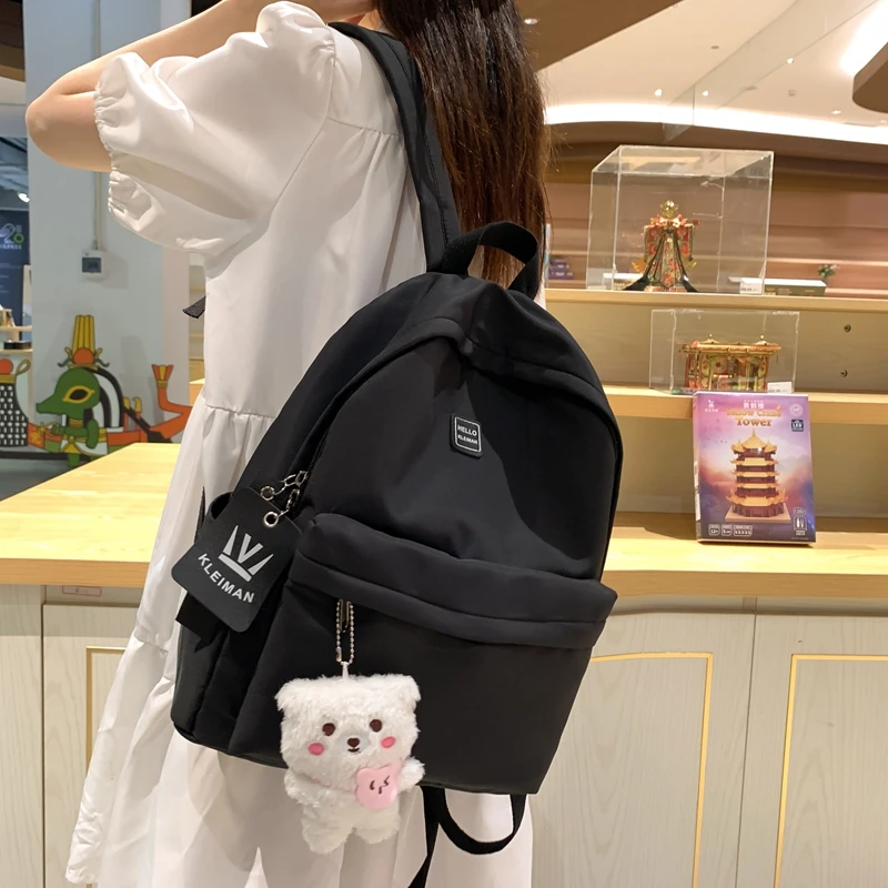 

High Quality Women Backpacks Trend Nylon Female Bag School Bags Blue Rucksack for Teen Girls Student Casual Backpack