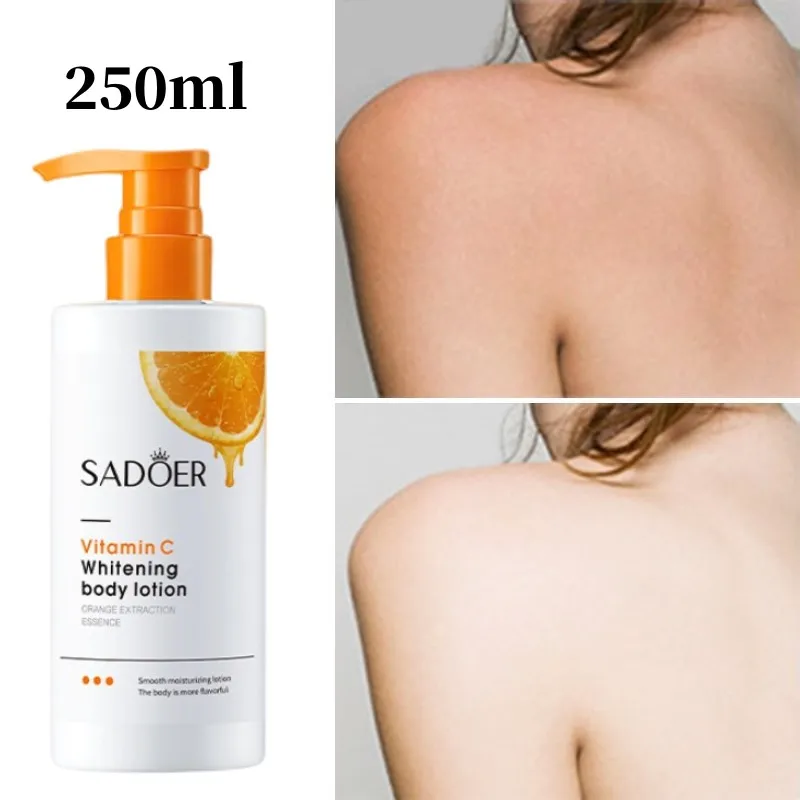 

Vitamin C Bleaching Body Lotion Whitening Moisturizer Lightening Anti-cracking Nourish Smooth Repair Dry Skin Body Cream 250ML