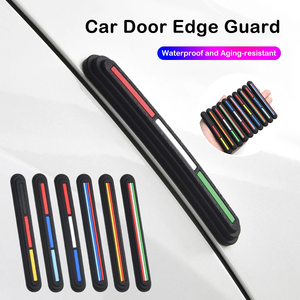 

4Pcs/6Pcs Universal Car Door Edge Guard 8mm Thick Anti-Collision PVC Strip Door Edge Protector Sticker Non-scratch Buffer Trim