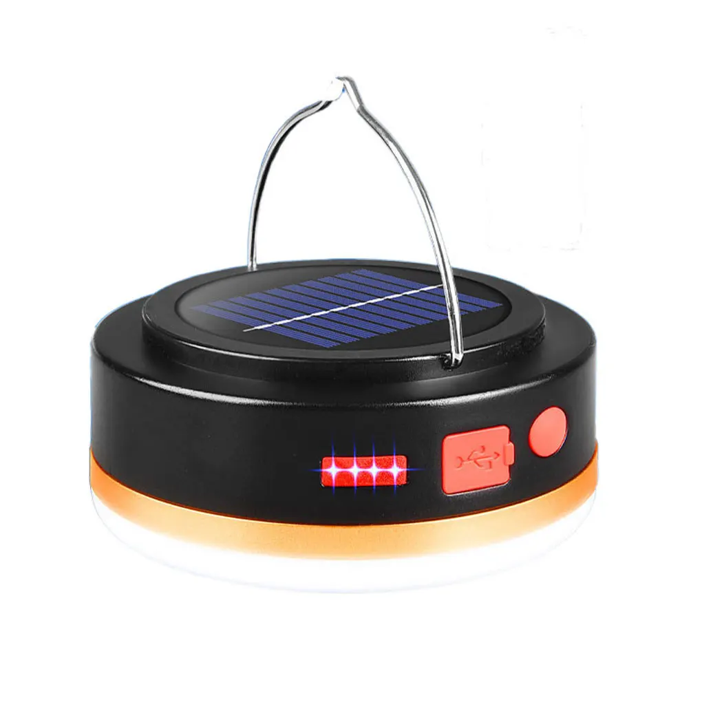 

ABS Solar Tent Hanging Light Portable Rechargeable 5 Gear Remote Control Outdoor Picnic Emergency Waterproof Camping Lamp