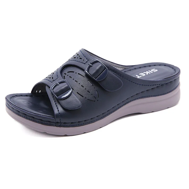 

2022 New Fashion Summer Shoes Women Slippers Thick Sole Women Beach Slippers Ladies Summer Holiday Shoes Plus Size 42