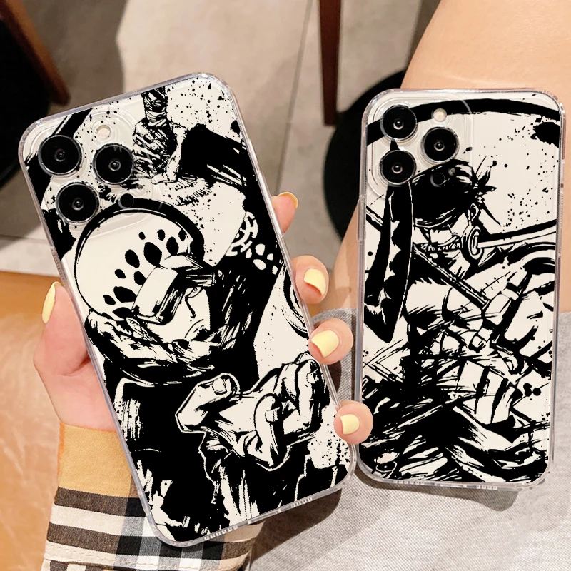 

Anime O-Ones Pieces Luffys Phone Case For Apple iPhone 14 13 12 11 SE XS XR X 7 8 6 5 Pro Plus MAX 2020 Transparent Cover