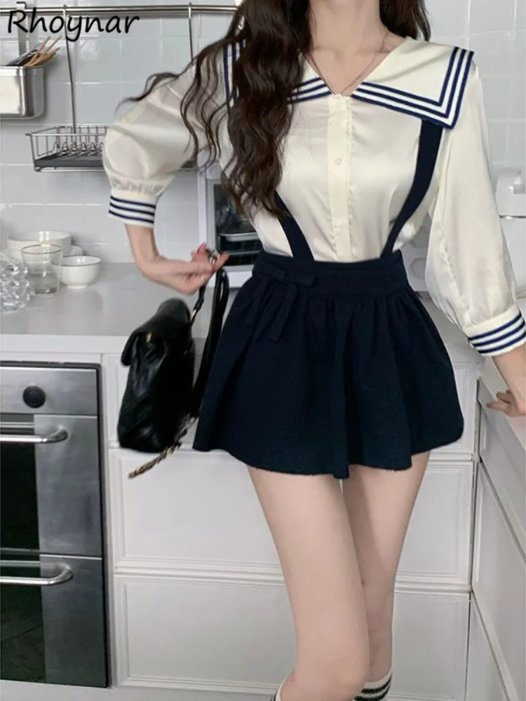 

Sets Women Lovely Harajuku Preppy Girls Shirt All-match Casual Chic Sweet Summer Fashion Holiday Young Style Hot Sale Outfits