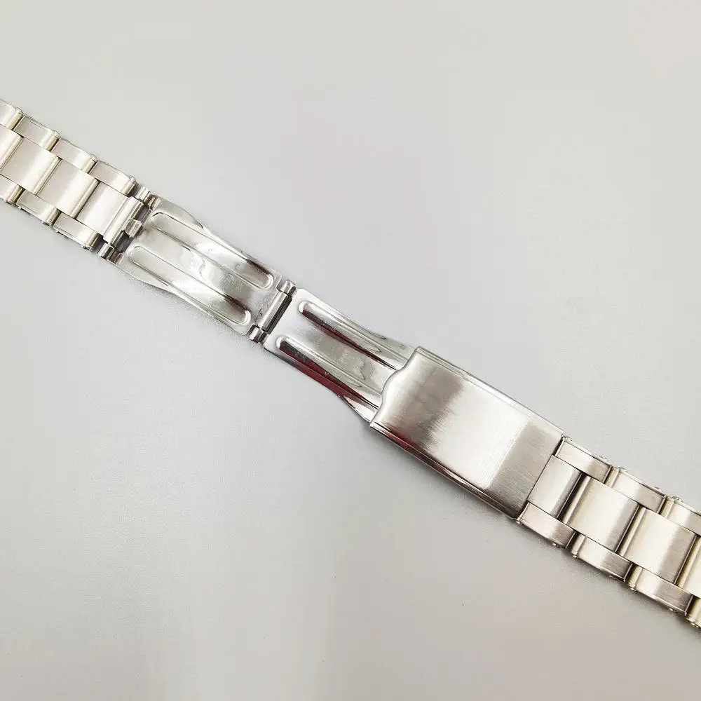 Luxury 19mm 20mm 316L Stainless Steel Rivet Curved End Screws Oyster Watch Band Strap Bracelet Fit For RLX Watch