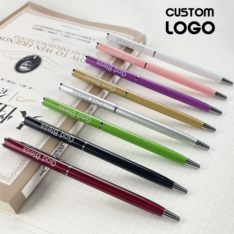 

Fashion Metal Ballpoint Pen Hotel Advertising Gel Pen Personalized Gift Pen Custom LOGO School Stationery Office Supplies