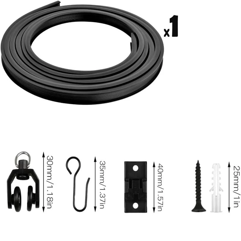 1/2/3/4/5 метровая потолочная направляющая для окон занавески душа перегородки