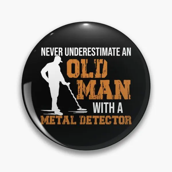 Funny Metal Detector Metal Detecting Det  Soft Button Pin Brooch Jewelry Clothes Funny Collar Creative Fashion Lapel Pin Decor