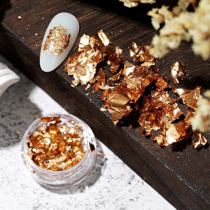 

Aluminum Foil Glitter Nail Sequins Nail Art Gold Silver Flakes For Nails Chrome Powder Irregular Paillettes Manicure Accessories