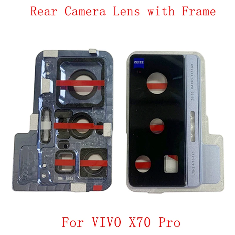 

Back Rear Camera Lens Glass with Frame Holder For VIVO X70 Pro Camera Frame with Lens Repair Parts