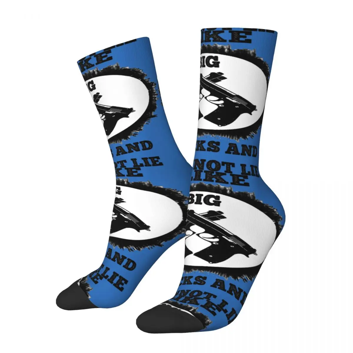 

Забавные счастливые мужские Компрессионные носки, мне нравятся большие глоки и я не могу литься, винтажные, Харадзюку, глоки, пистолет, уличные повседневные короткие носки