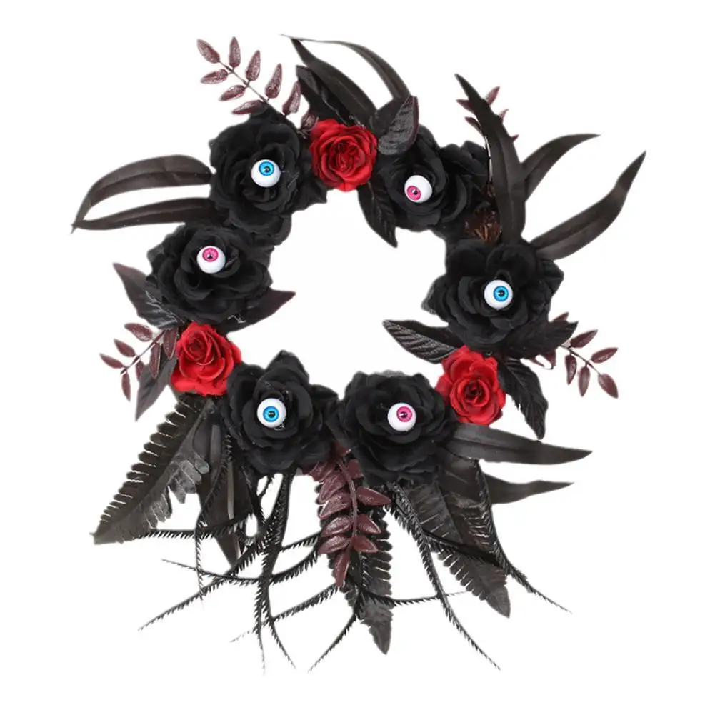 

Simulation Rose Eyeball Dead Branches Decor Hanging Wreaths Decoration Party Halloween Garland Festival Supply G8i2