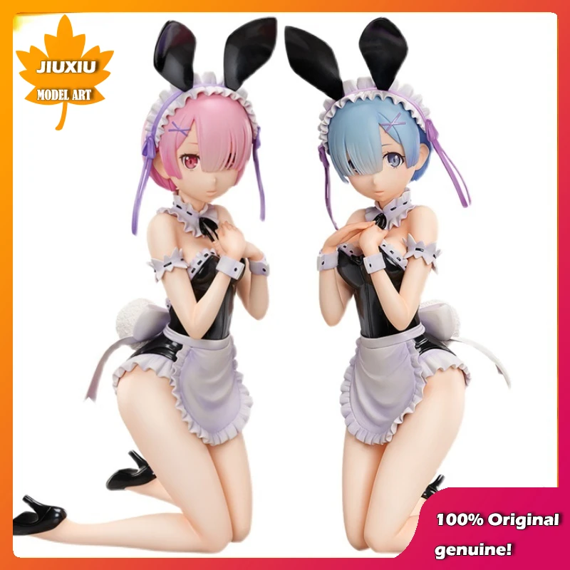

100% Original:Anime Re:Zero REM RAM Bunny Girl 30cm Sexy style PVC Action Figure Anime Figure Model Toys Figure Doll Gift