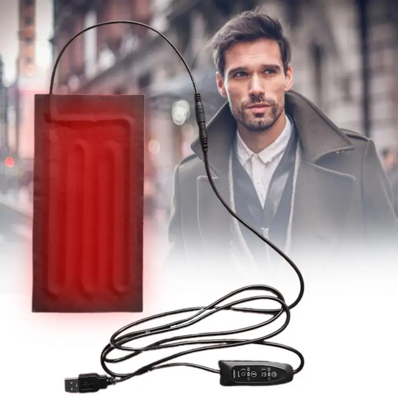 

Грелка из углеродного волокна с USB-зарядкой, коврик для подогрева талии и живота, нагревательные подушечки для одежды с регулируемой темпер...