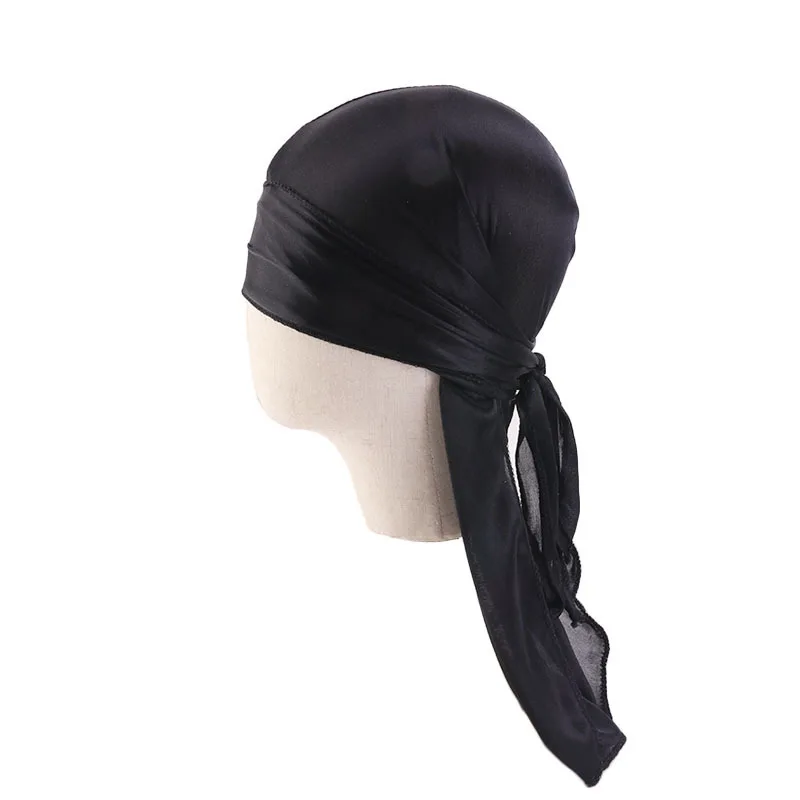Durag for Kids Long Tail Silk Satin Bandana Boys Breathable Headwear Girls Headwrap Mommy and Me Headwrap Baby Cap Pirate Hat