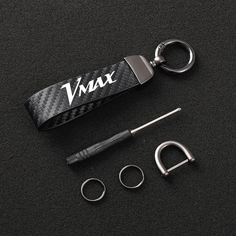 

High-Grade Leather Motorcycle keychain Horseshoe Buckle Jewelry for Yamaha VMAX 1200 VMAX 1700 VMAX1200 VMAX170