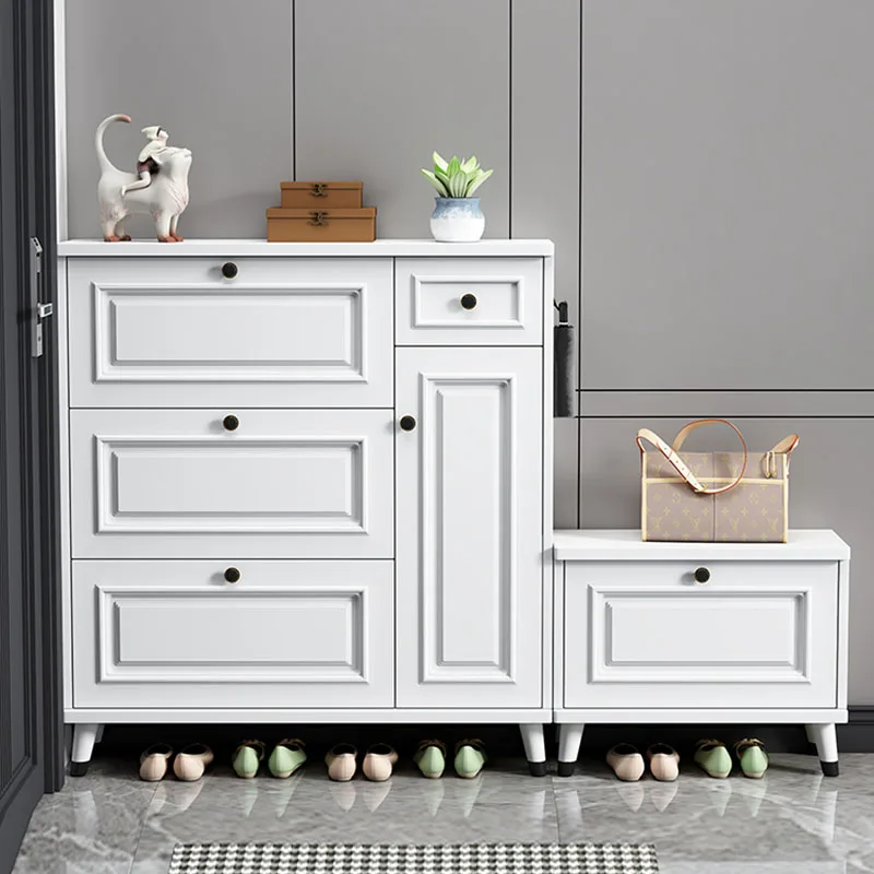 

Multi Layer White Shoe Rack Modern Assembled Luxury Space Saving Shoe Rack Storage European Sapateira Furniture Living Room