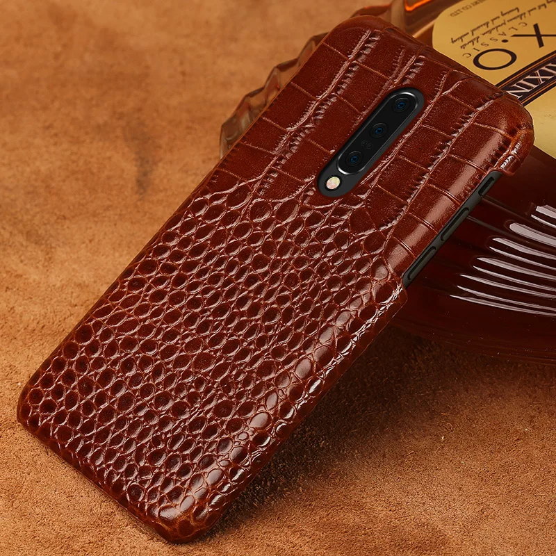 Genuine Leather Case For Oneplus 7 7T 7T Pro 6T 6 5 5T 3 3T Phone case for One plus 7 Pro crocodile Garin Shockproof Back Cover