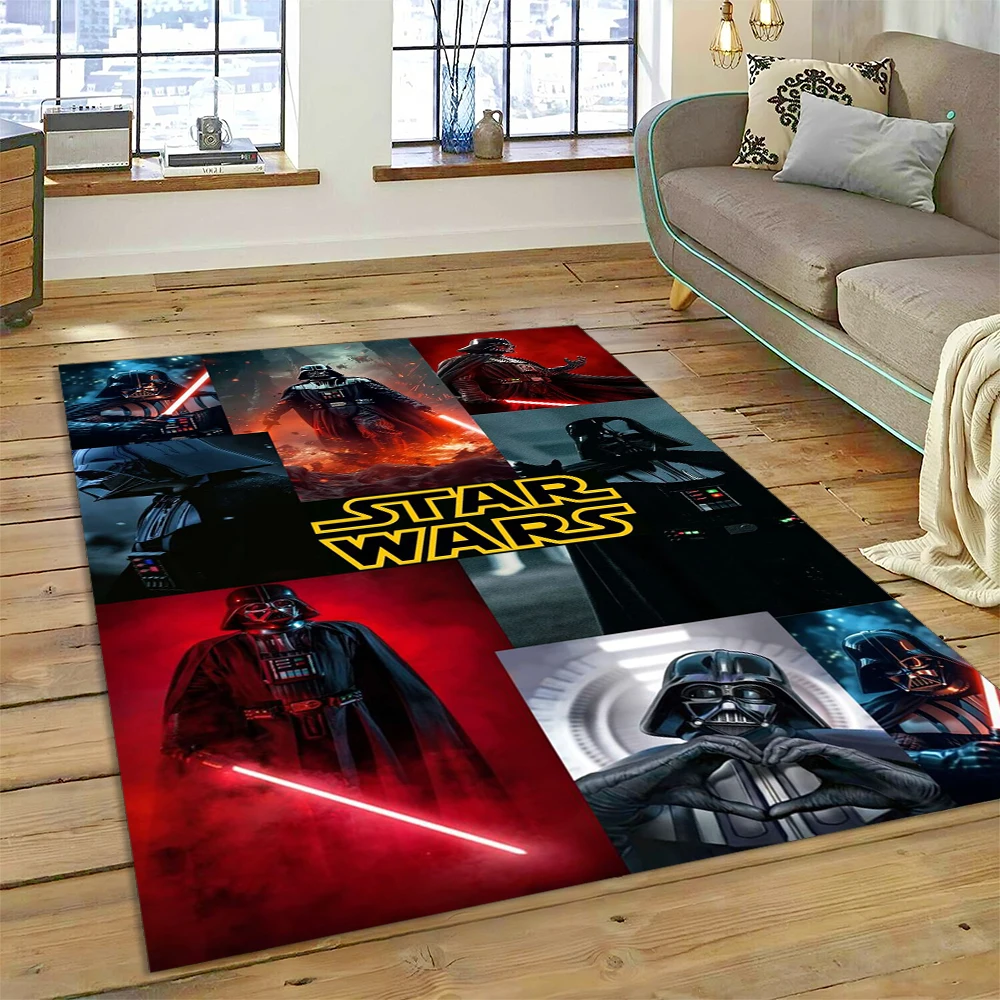 Фото Классический большой ковер с изображением героев Star Wars, коврик для гостиной, спальни, дивана, декоративный коврик для прихожей, детский нескользящий напольный коврик №1