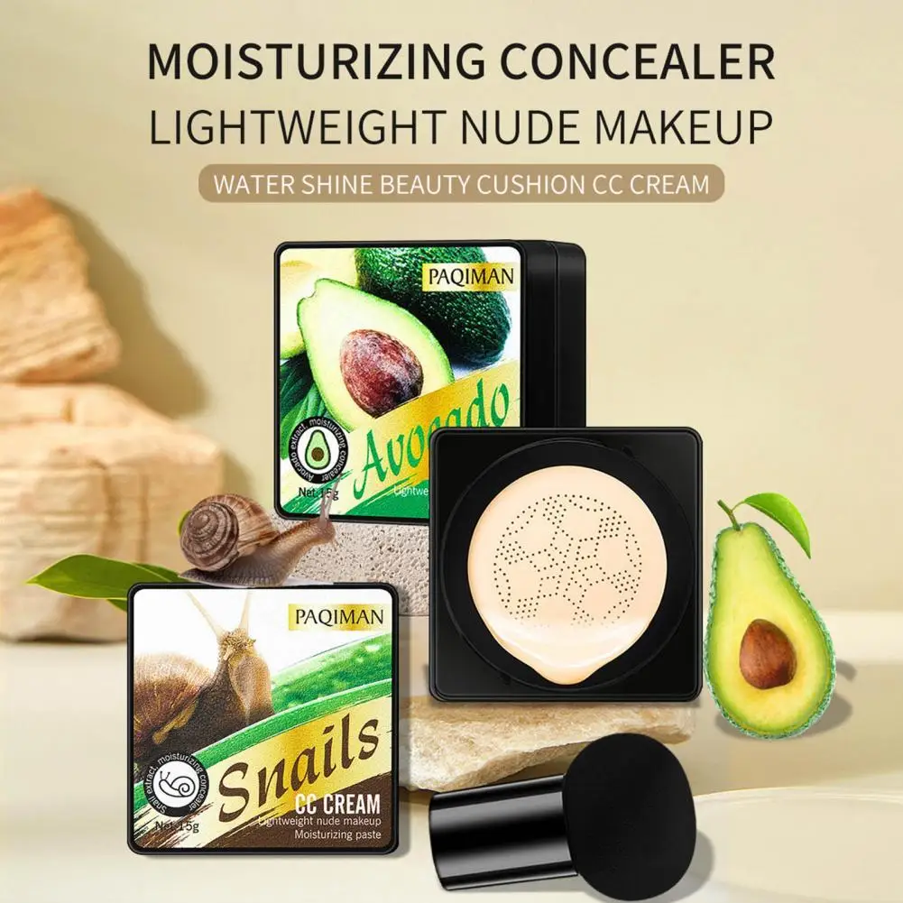 

15g Avocado Air Cushion Cream Long Lasting Oil-control Brighten Skin Tone Waterproof Cosmetic Air Cushion Cream for Women