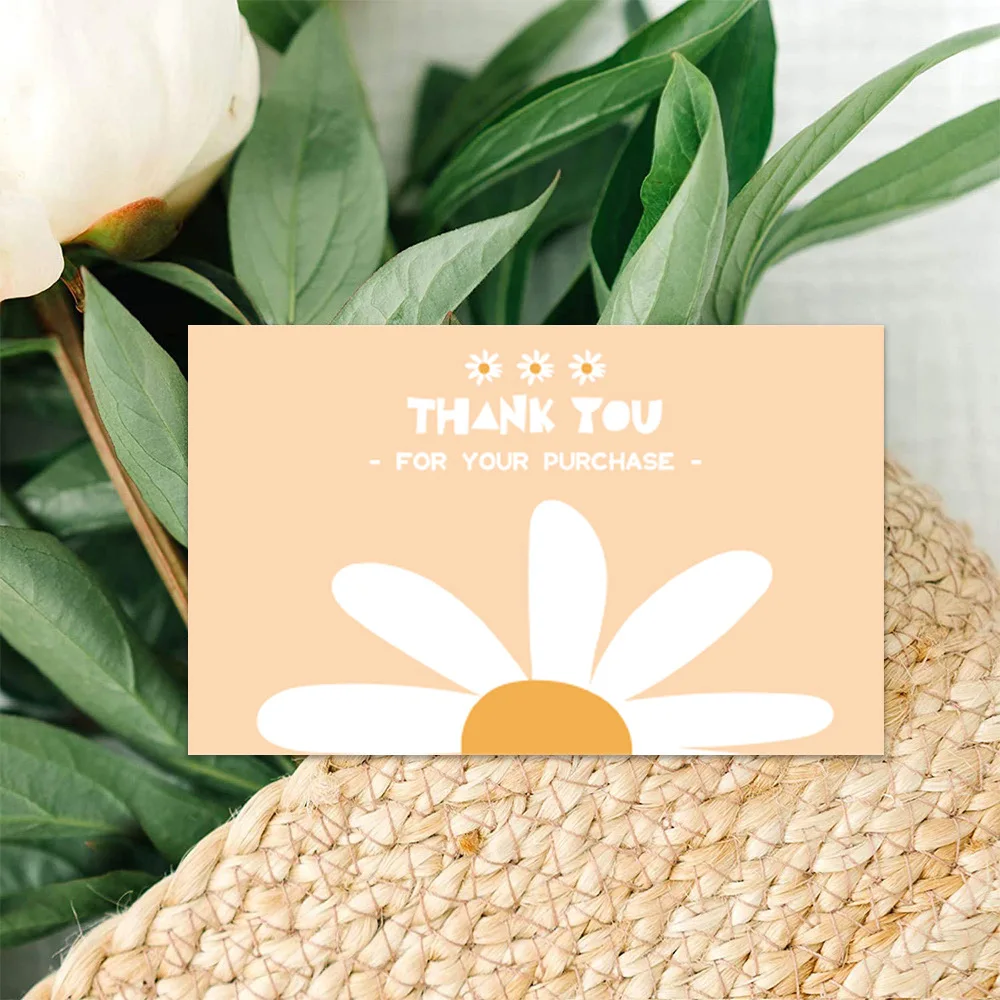 

30pcs/pack Pink Thank You Card For Supporting Business Package Decor Praise Labels Business Card Small Shop Gift Decorative Card