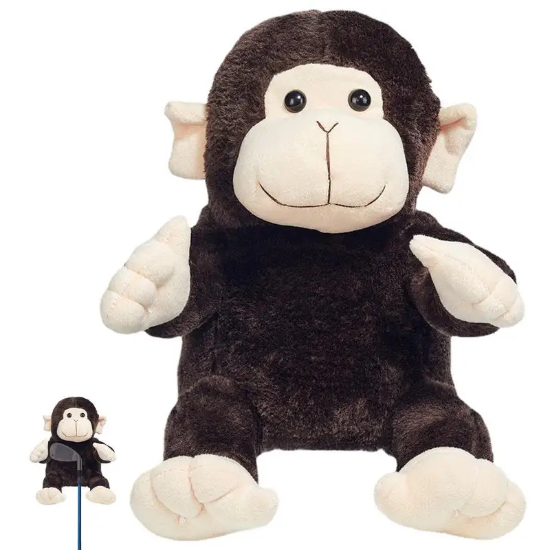 

Animal Golf Head Covers Plush Monkey Shape Golf Driver Head Cover Headcovers Protective Cover Fit Most Brands Practical Golf