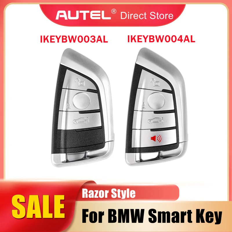 AUTEL Razor Style для BMW Smart Универсальный ключ IKEYBW003AL IKEYBW004AL программа с программным ключом MaxiIM KM100 E