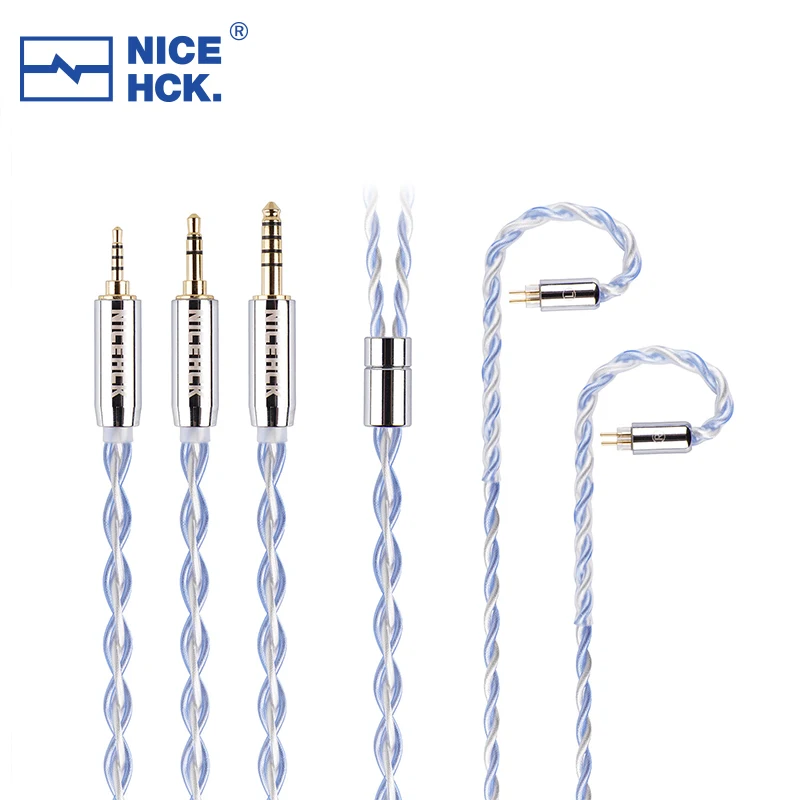 

NiceHCK Whitesky Wire 6N посеребренный OCC HIFI наушники сменный кабель 3,5/2,5/4,4 мм MMCX/0,78 2Pin для IEM EW200 Falcon Ultra C3