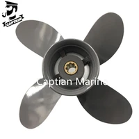 captain marine boat propeller 9 14x11 fit yamaha honda outboard engine 8hp 9 9hp 15hp 20hp 8 splines 4 blades 58134 zv4 011ah