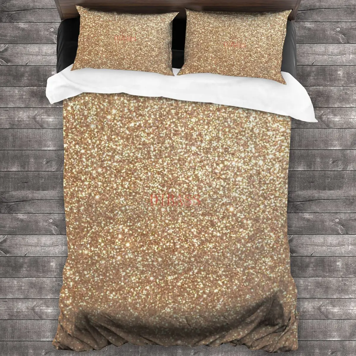 

Медная розовая золотая металлическая искусственная блестящая мягкая искусственная кожа с 2 наволочками, пододеяльник на молнии